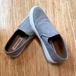 Grey slip on shoes